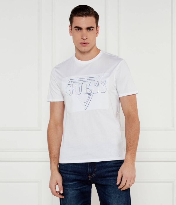 

Футболка мужская Guess Jeans из органического хлопка, белый