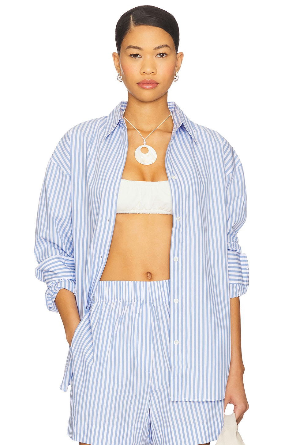 

Рубашка "Всё включено" Sold Out Nyc, french blue stripe