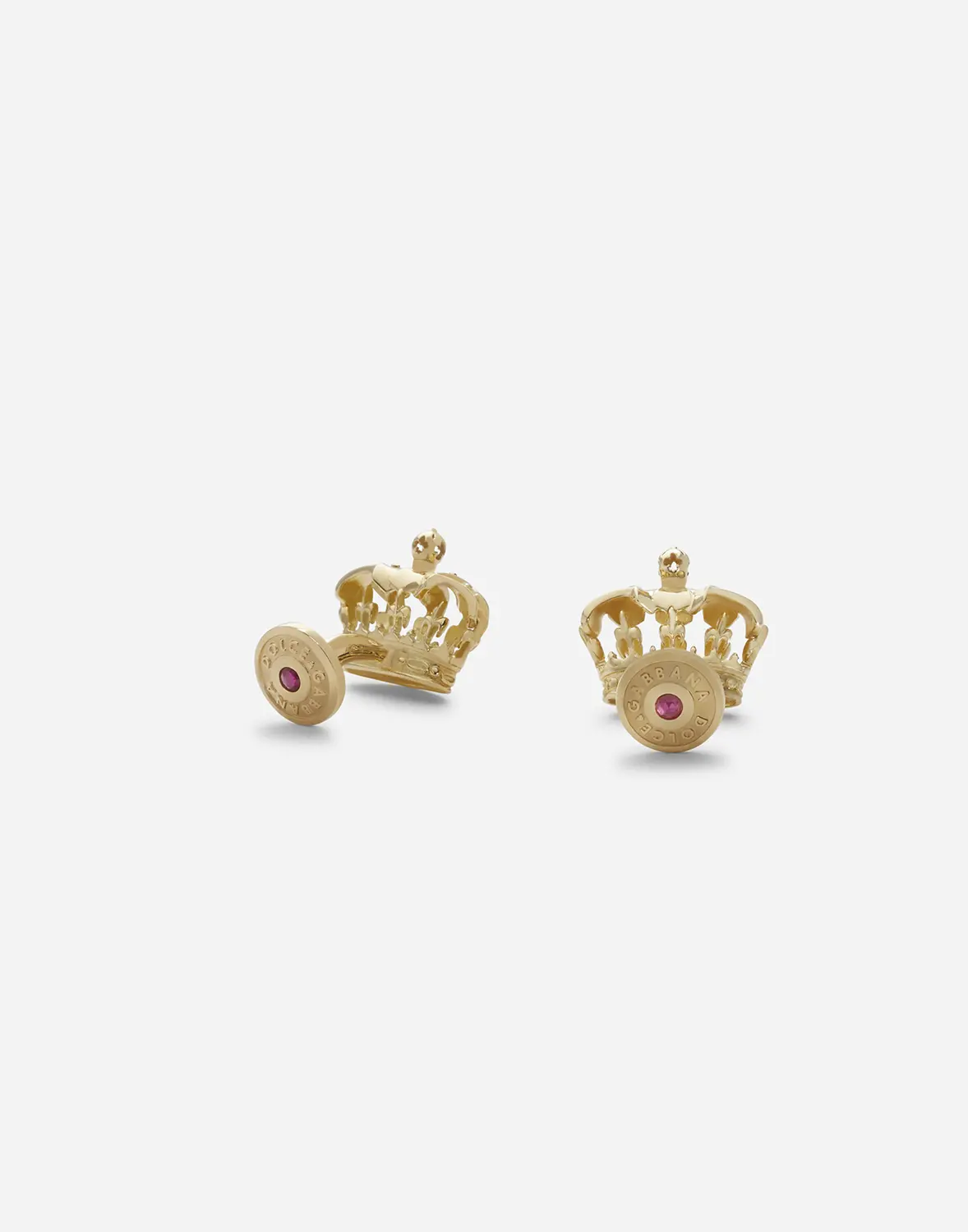 Запонки royal из желтого золота 18 карат с сапфирами и рубинами Dolce & Gabbana, золото — фото 2