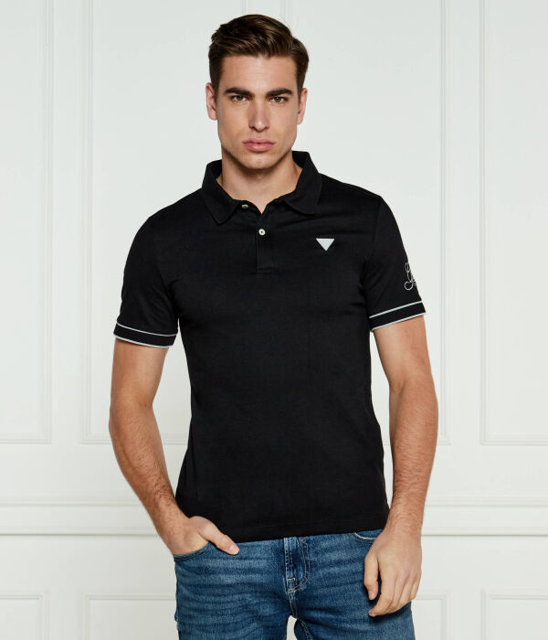 

Рубашка поло Slim fit Guess Jeans, черный