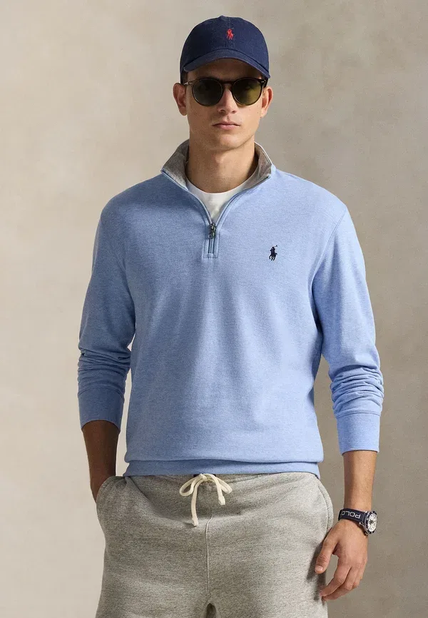 Свитер с четверть-застежкой Polo Ralph Lauren, цвет вересковый остров