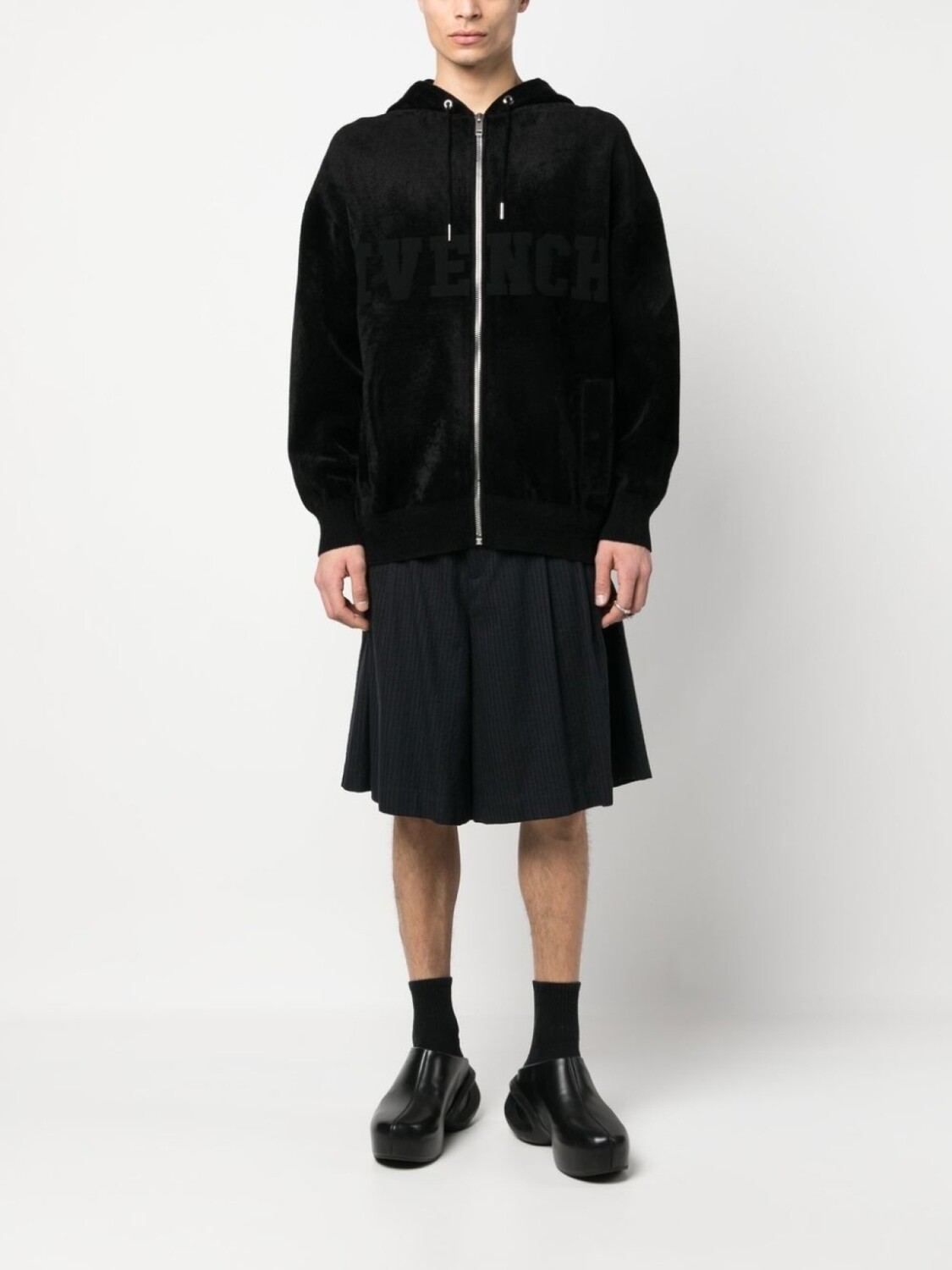 

Худи на молнии с логотипом Givenchy, черный