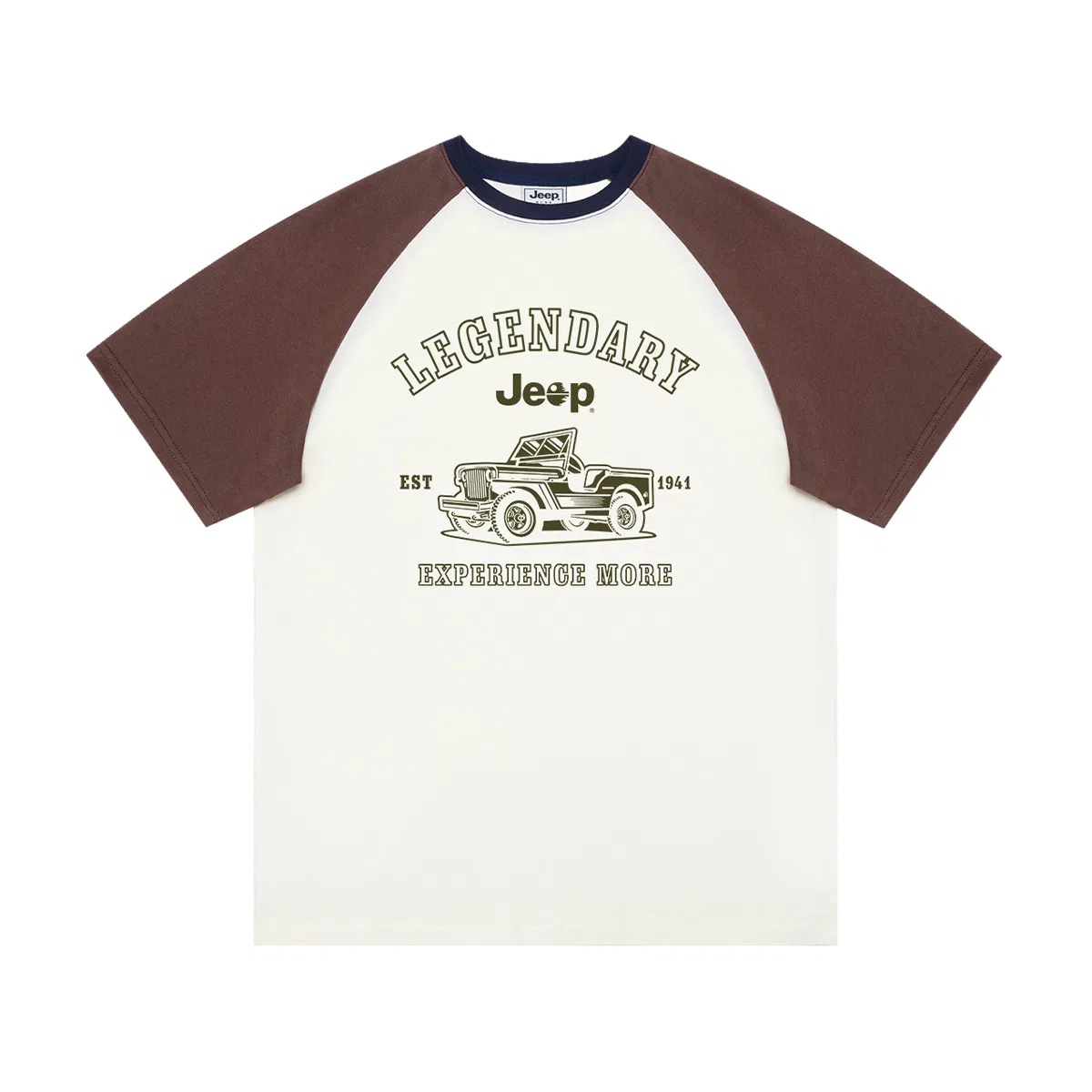Футболка Grade School с круглым вырезом Jeep, Ecru