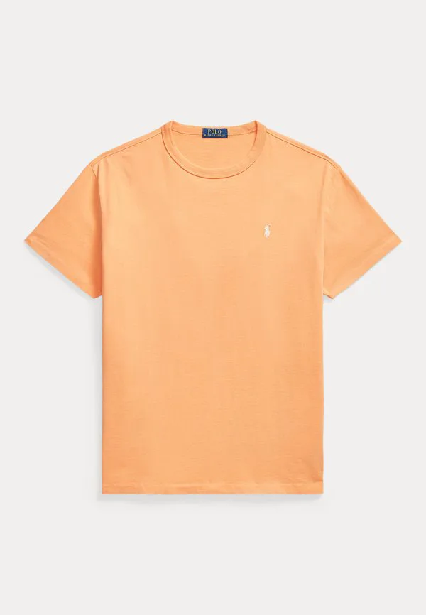 Классическая трикотажная футболка с круглым вырезом, базовая футболка Polo Ralph Lauren, Pompano Orange — фото 4