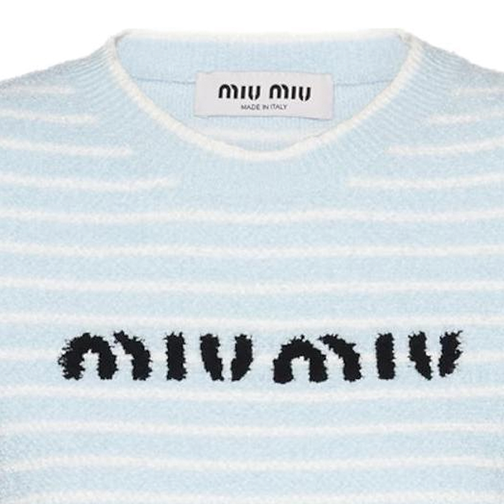 

Топ-кроп женский Interstellar Blue MIU MIU, Xingji Blue