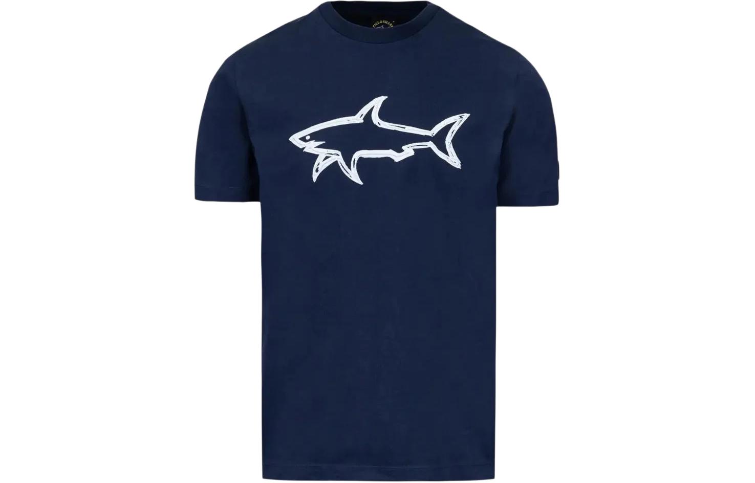

Футболка с принтом логотипа Paul & Shark, синяя