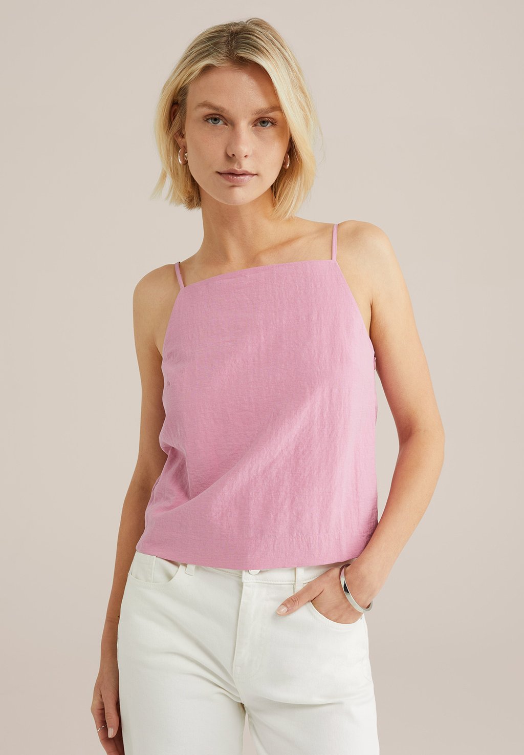 

Топ WE Fashion, светло-розовый