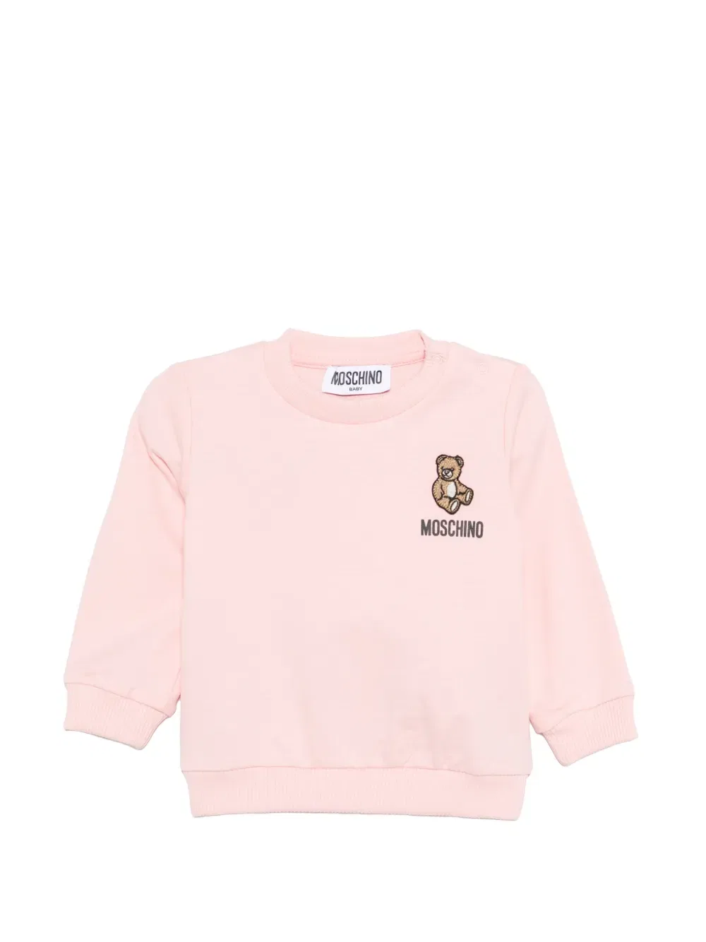 Толстовка с вышивкой "Мишка" Moschino Kids, розовый