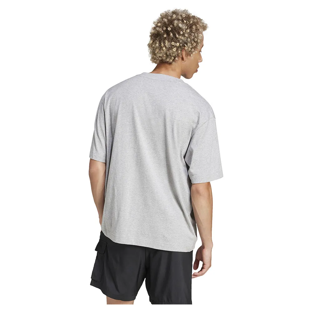 Футболка с коротким рукавом adidas Essentials Loose Fit 3 Bar Logo, серый — фото 2