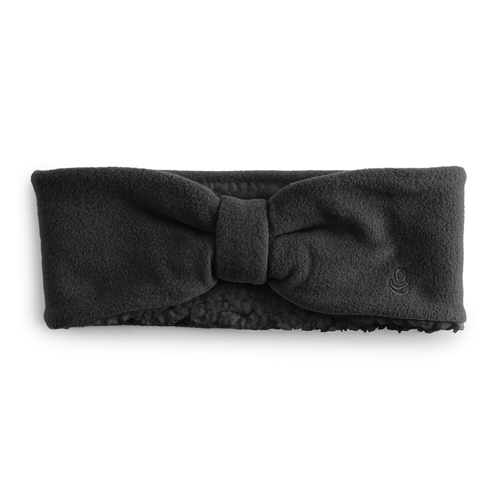 

Женская повязка на голову с флисовым бантом Cuddl Duds, черный