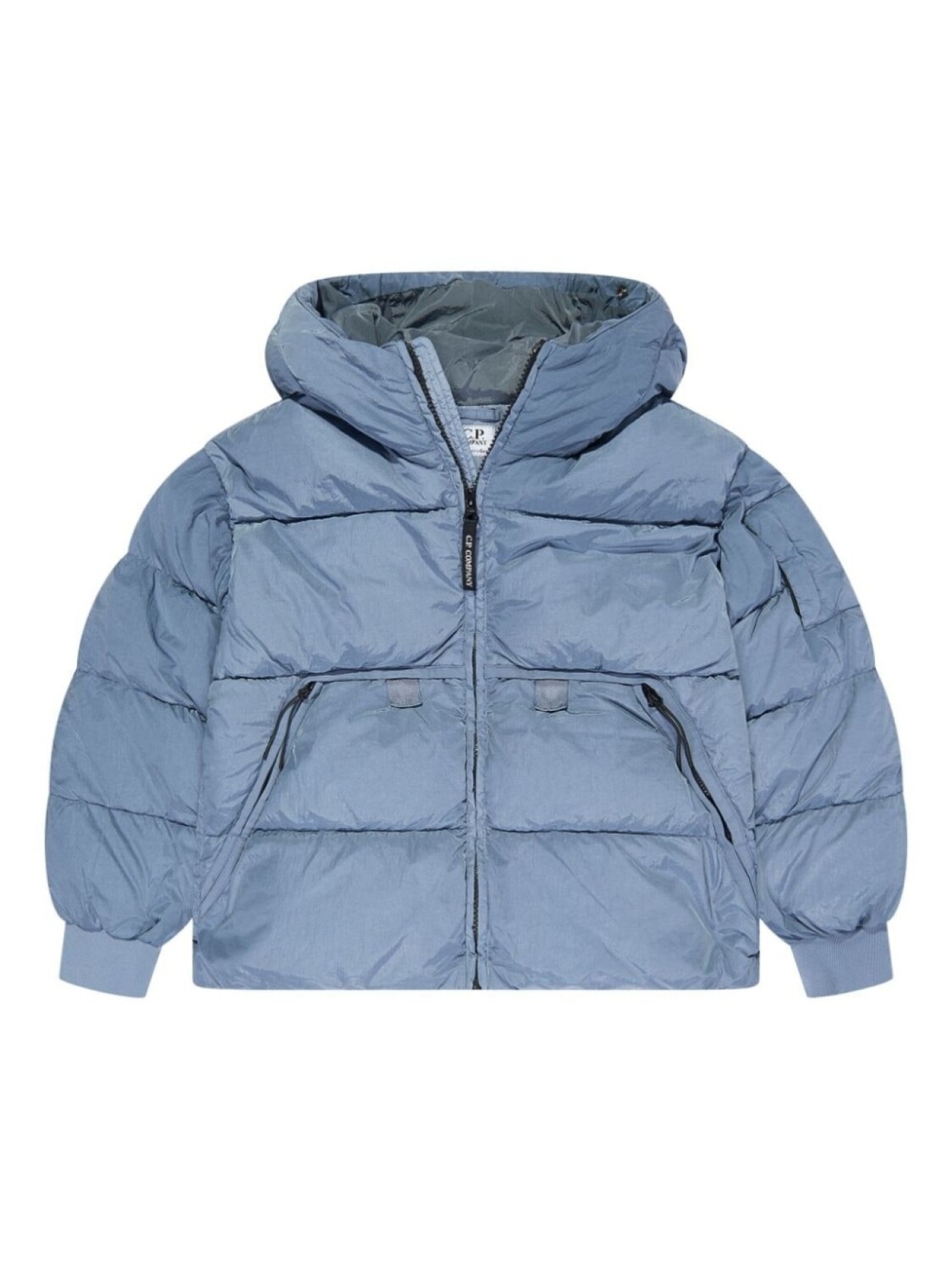 

C.P. Company Kids куртка с логотипом-биркой, серый