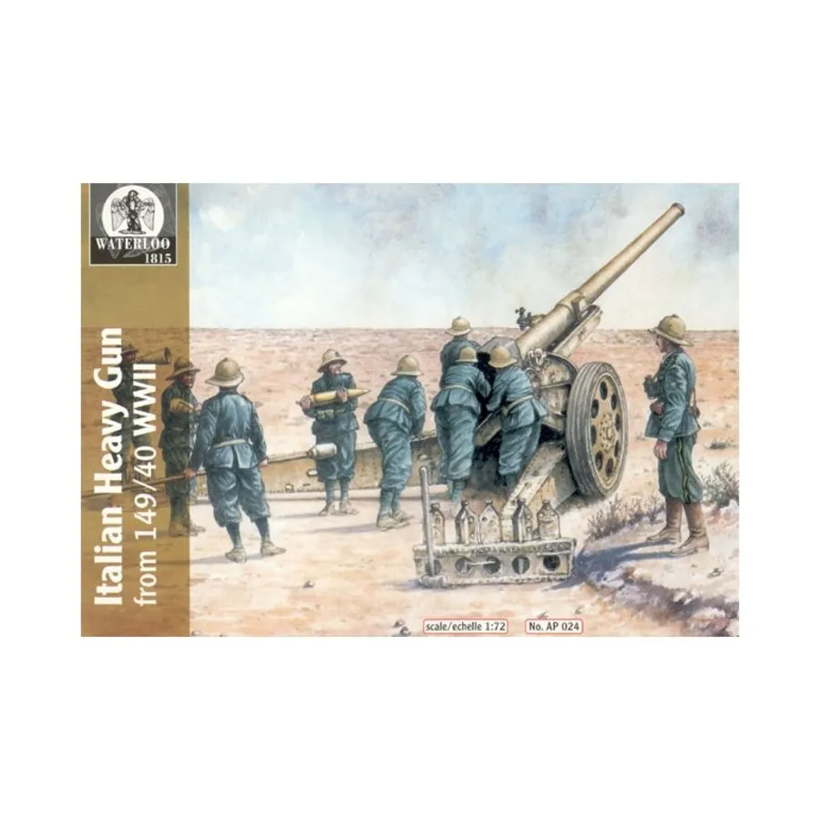 

Итальянская тяжелая пушка, WWII Miniatures (1:72) (Waterloo Miniatures)