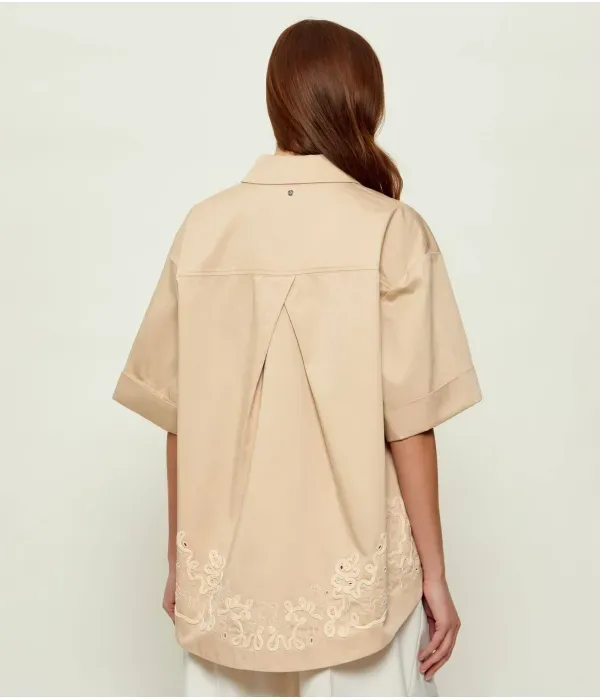 Футболка C_Balembroi loose fit Boss Orange, бежевый — фото 3