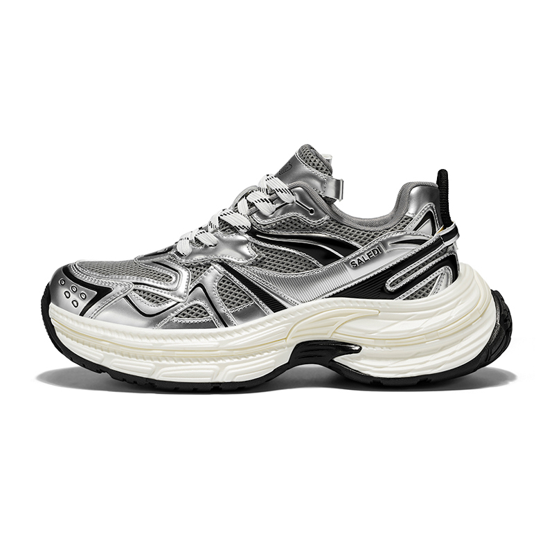 

Износостойкие облегченные утолщенные кроссовки low top для мужчин с эффектом увеличения роста OUBT, Gunmetal