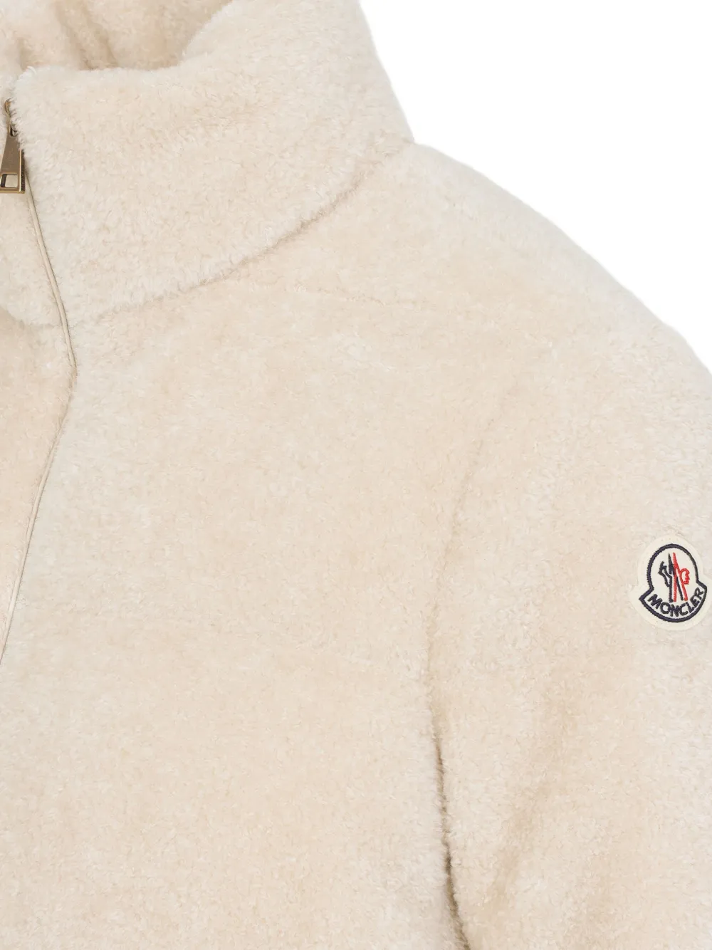 Стеганая куртка Cedre из искусственной овчины Moncler, кремовый — фото 4