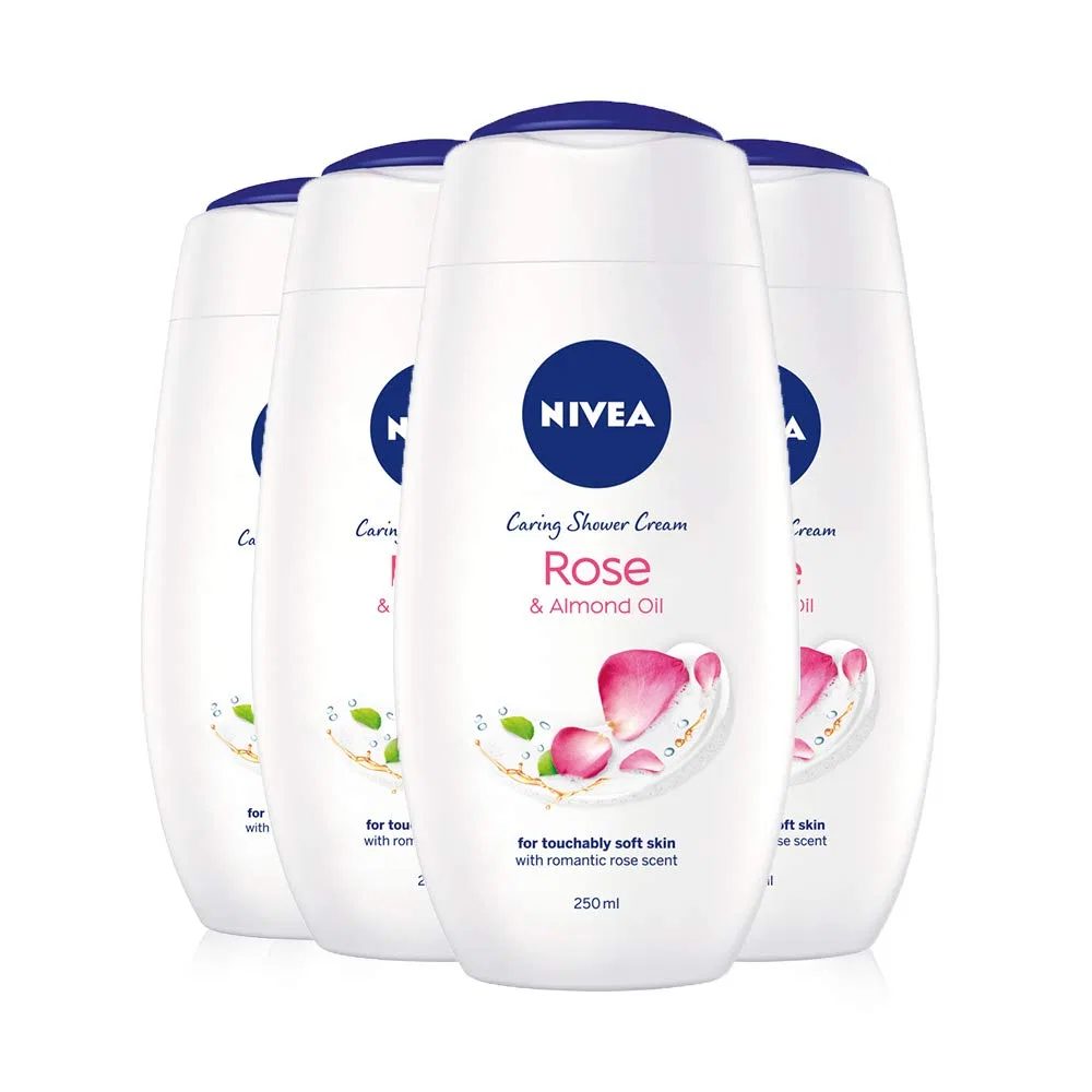 Крем-гель для душа «Роза и миндальное масло» Nivea, 250 мл (4 шт.) Nivea