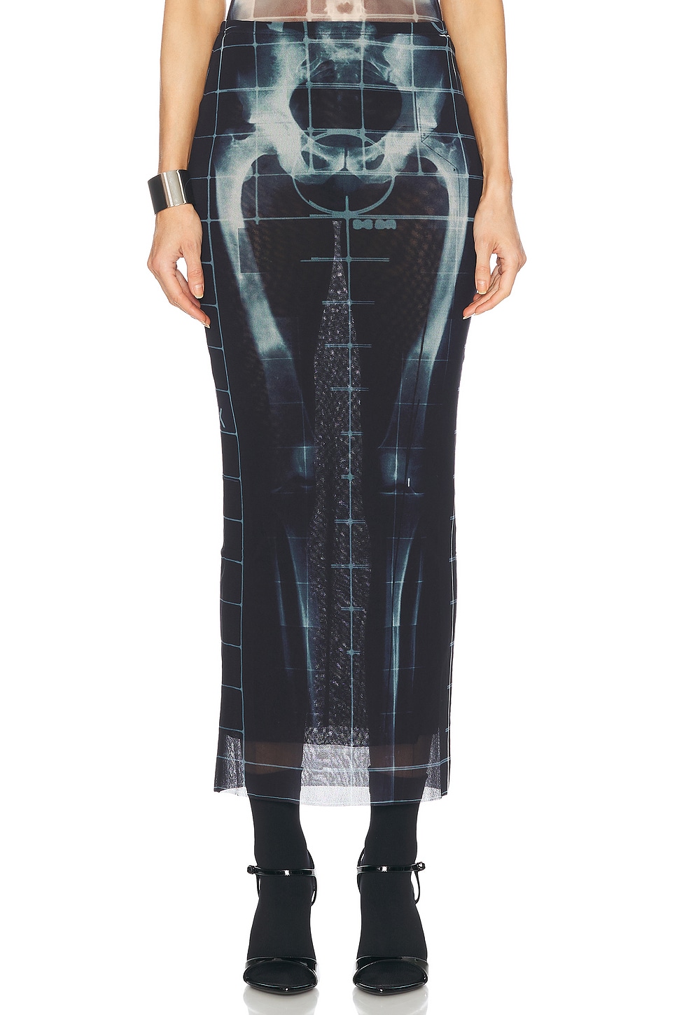 

Скелеторская юбка Jean Paul Gaultier, Black, Navy, & Light Blue