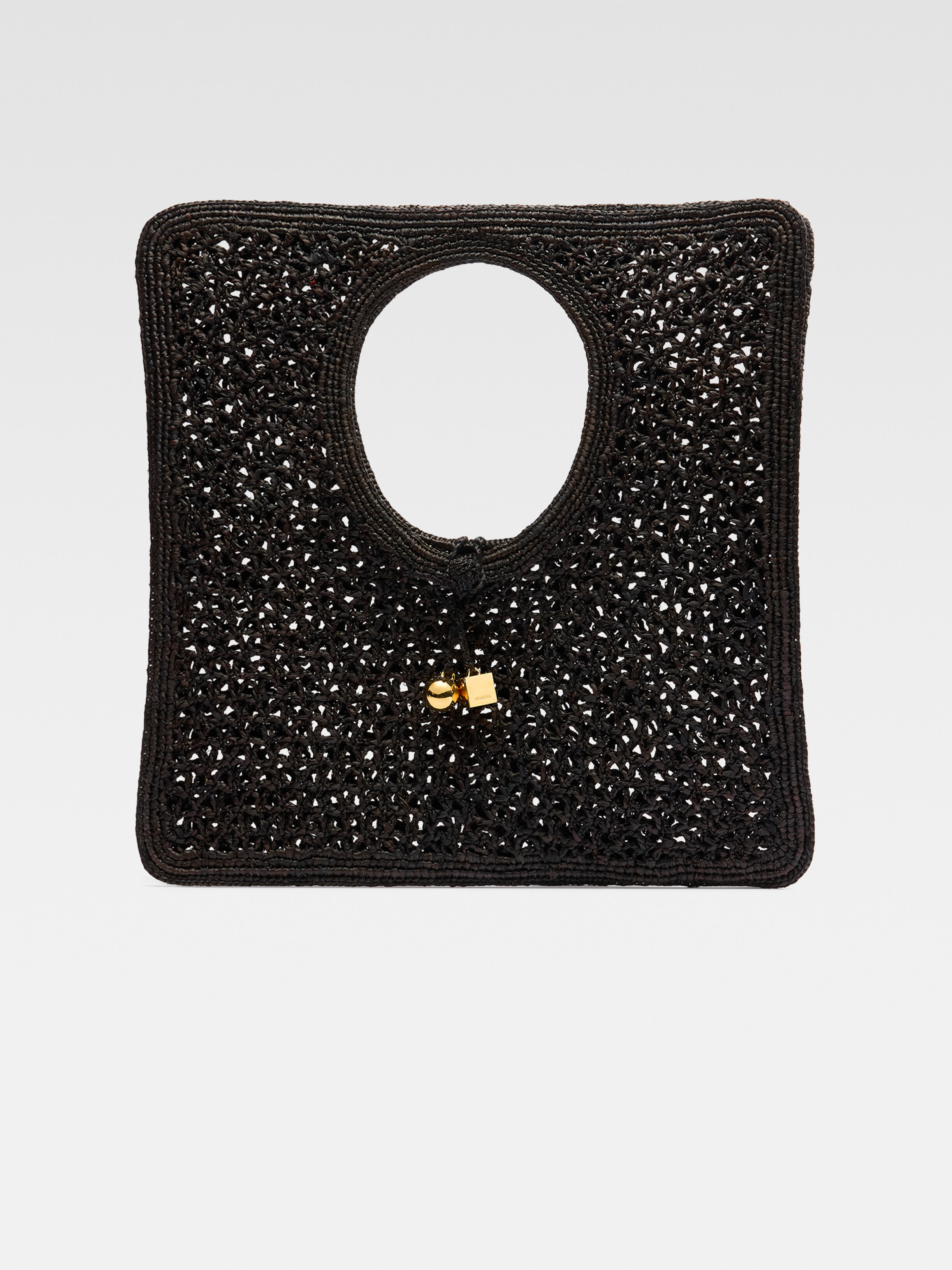 

Квадратная сумка из рафии JACQUEMUS The Spiaggia square bag, черный