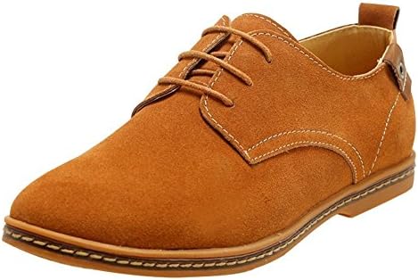 

Мужские классические кожаные оксфорды с плоской подошвой Beinfaith, коричневый