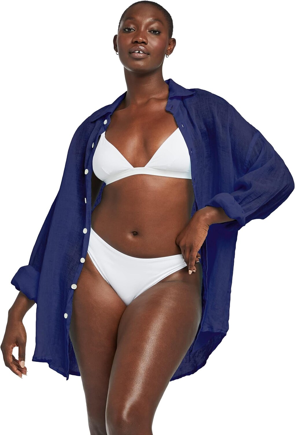 

Купальник Vitamin A Playa Shirtdress, цвет Ecolinen Gauze Midnight