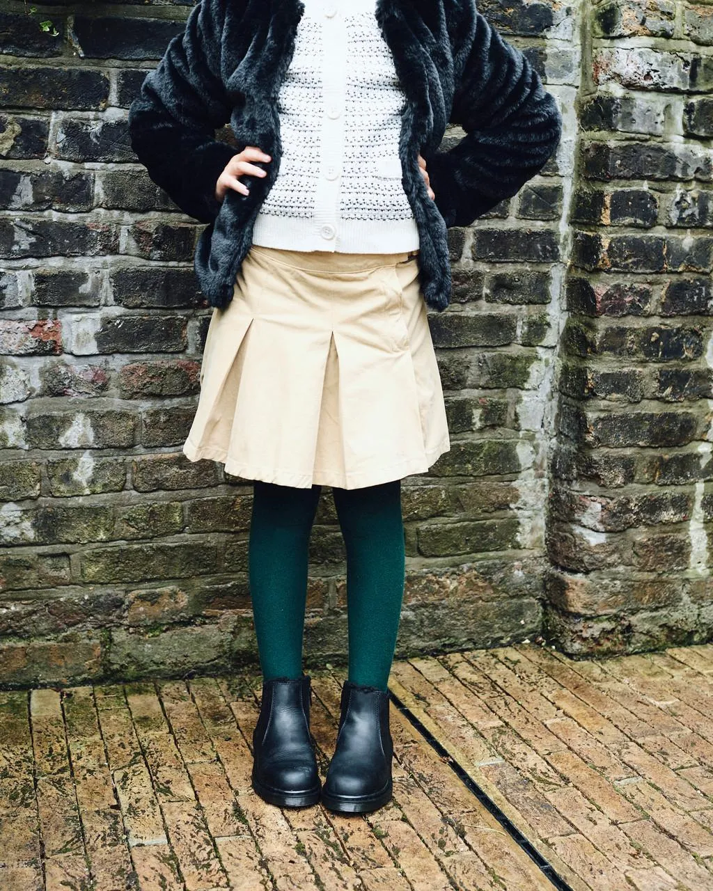 Ботинки челси Dr. Martens Junior 2976 Leonore, водоотталкивающие, с искусственным мехом, Black — фото 2