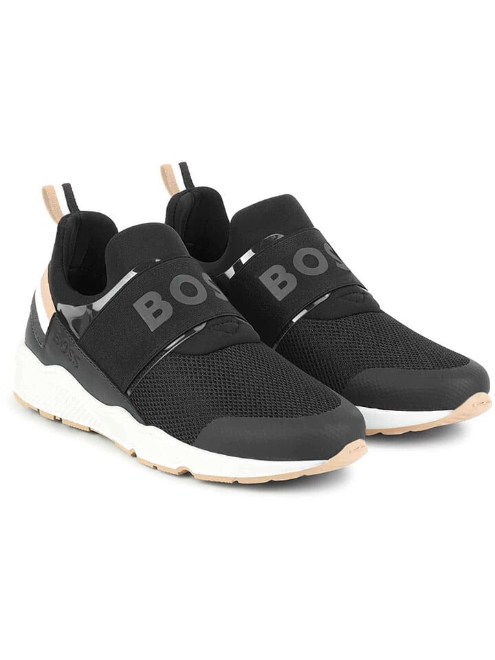 

Кроссовки на шнуровке Hugo Boss Kids Leder-Sneakers, черный