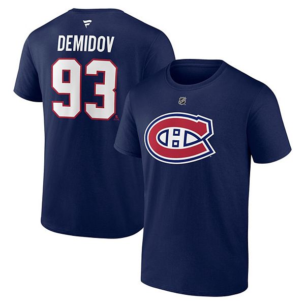 

Мужская футболка Ivan Demidov Montreal Canadiens с именем и номером Fanatics