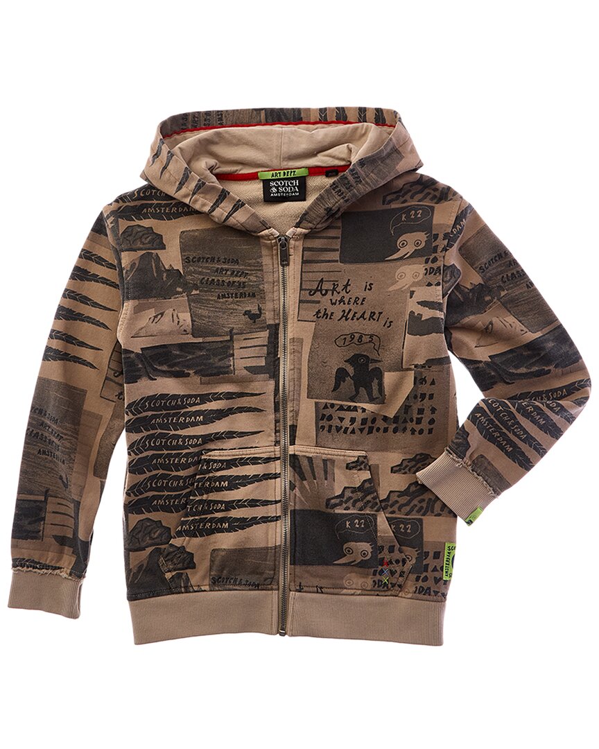 

Брюки свободного кроя Scotch & Soda с принтом по всей поверхности, серебряный