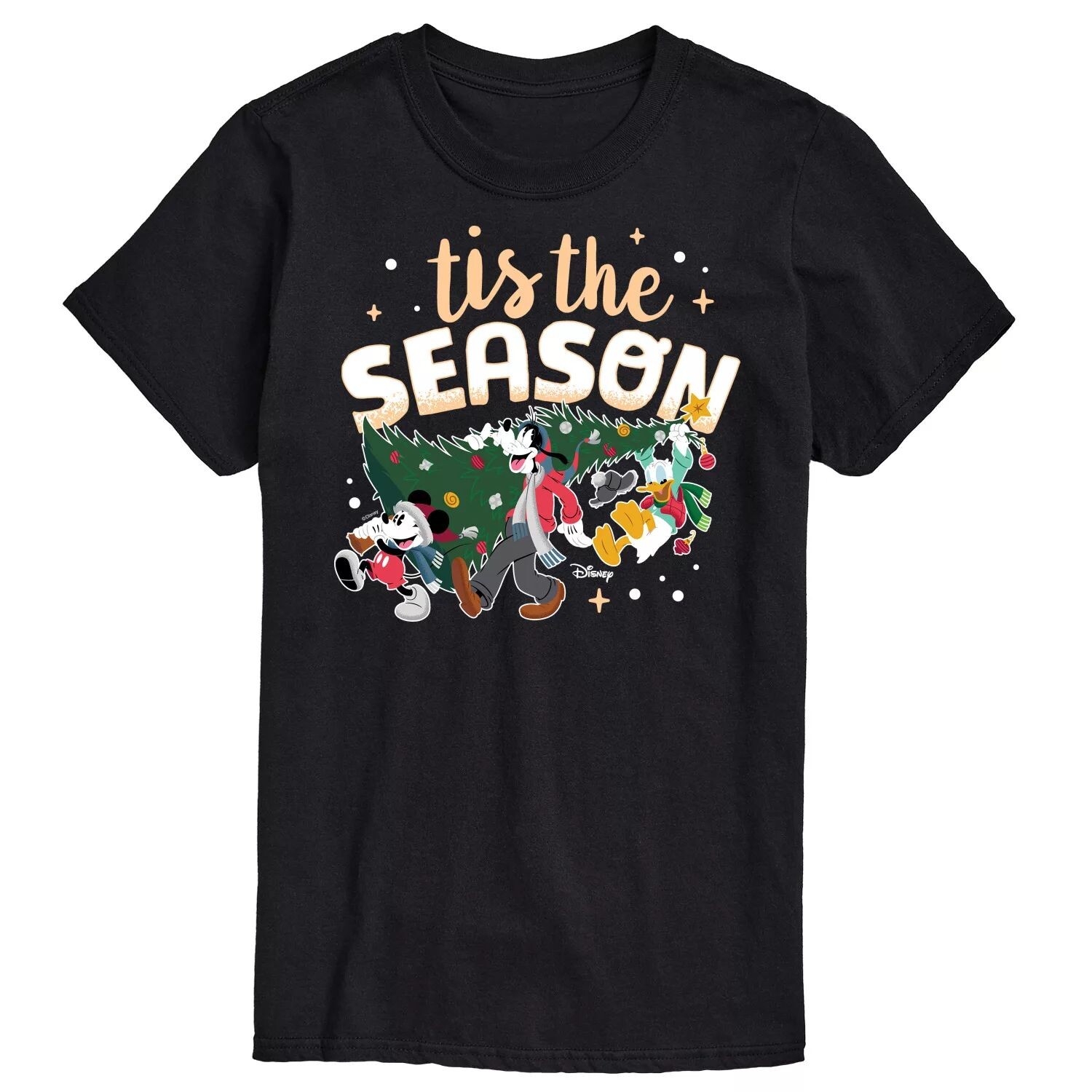 

Футболка 's Big & Tall Tis The Season с графическим рисунком Disney, черный