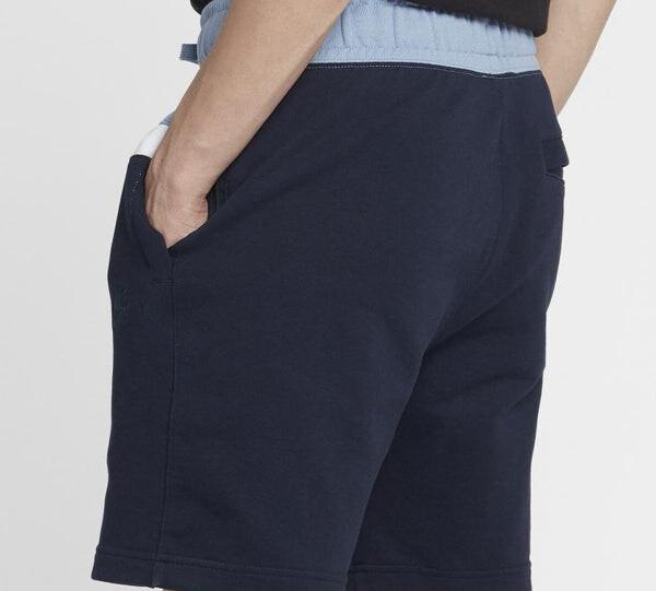 Шорты sportswear french terry colorblock drawstring sports shorts obsidian color 'black white grayblue' Nike, черный — фото 3