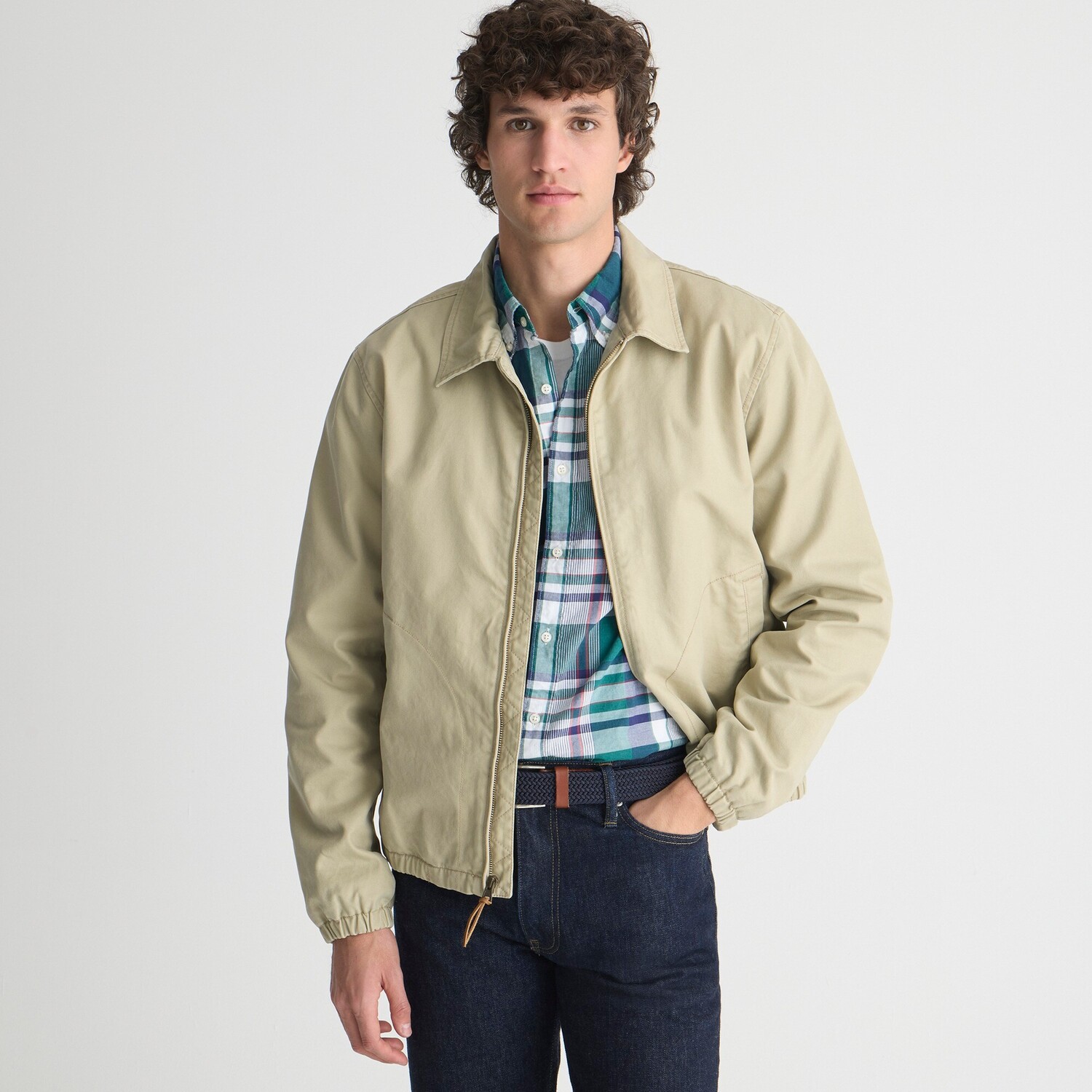 

Пиджак из хлопчатобумажной саржи Harrington, хаки