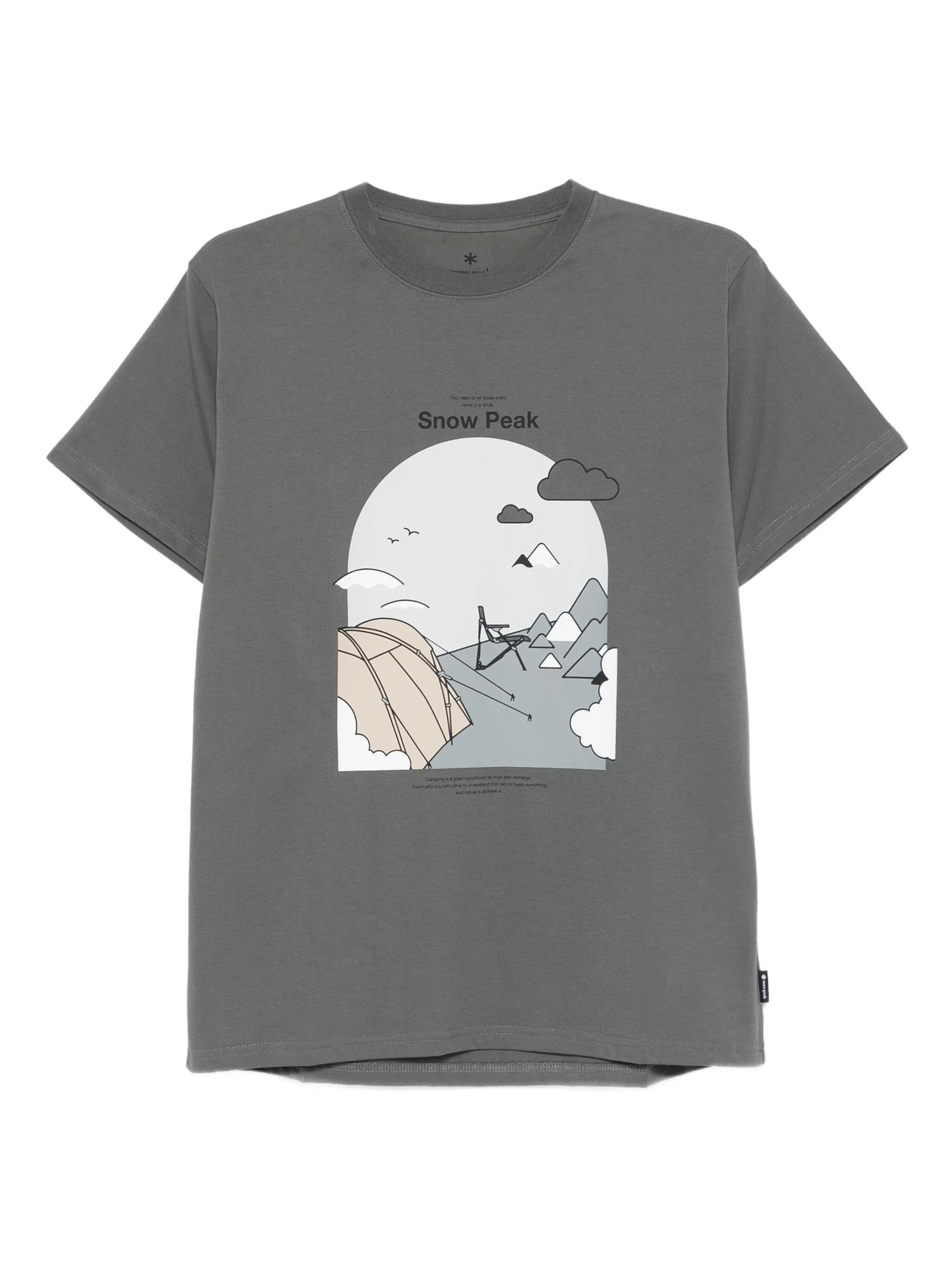 

Футболка с графичным принтом Snow Peak, серый