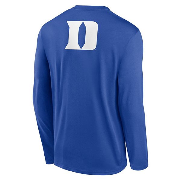 Мужская футболка с длинным рукавом royal duke blue devils primetime campus 2-hit legend Nike — фото 4