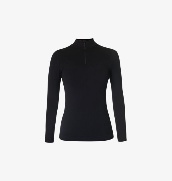 

Топ из эластичной ткани с молнией Mindful Flex Sweaty Betty, черный