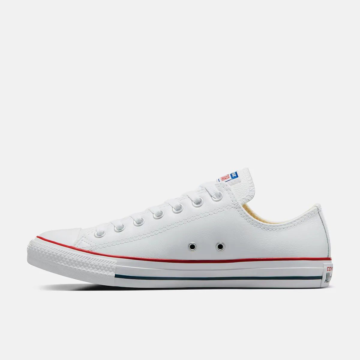 Converse Chuck Taylor All Star Low кожаные унисекс повседневные кеды, белый — фото 4