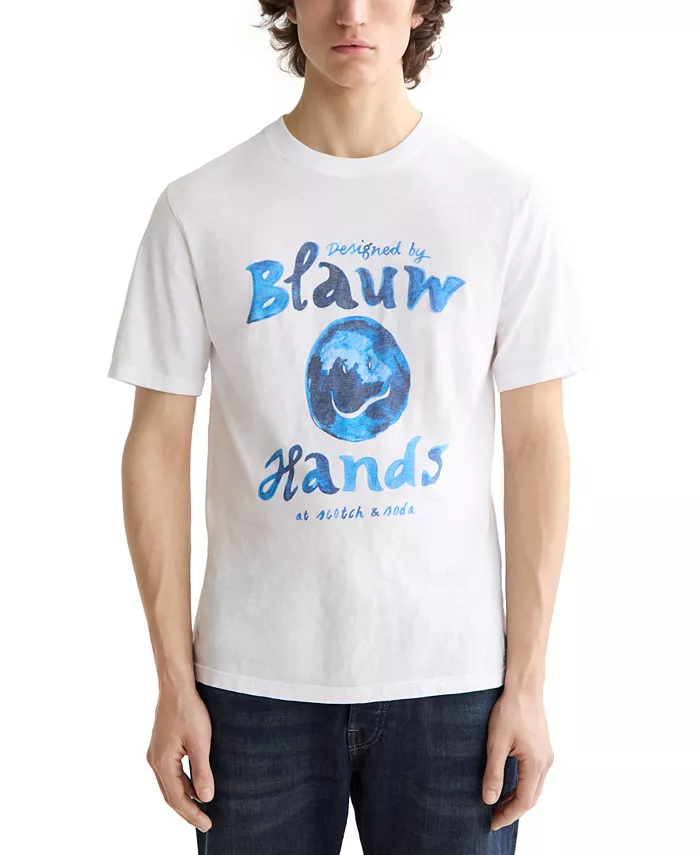 

Мужская футболка с логотипом Scotch & Soda, загар/бежевый