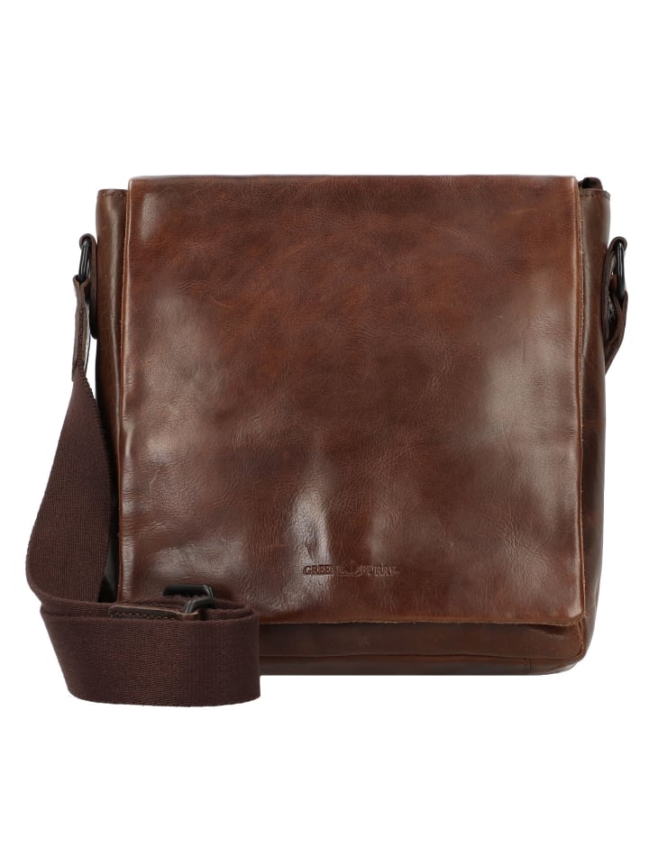 

Greenburry Кожаная сумка-мессенджер Newport, 24 см, цвет кофе