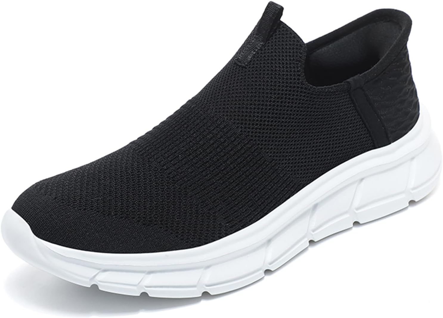 

Мужские кроссовки JiuQing без шнурков, легкие для бега, прогулок и занятий в спортзале, с сетчатым верхом, черный