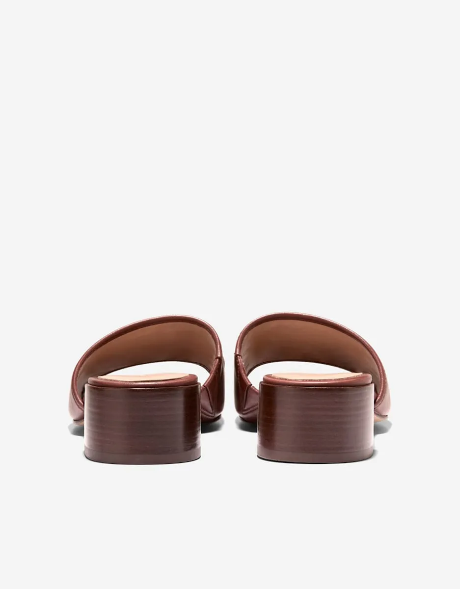 Женские мюли на каблуке из натуральной кожи Cole Haan, коричневый — фото 3