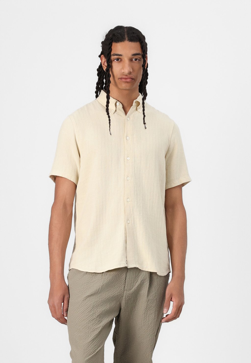 

Рубашка TRADITIONAL COLLAR Abercrombie & Fitch, Cream Dobby