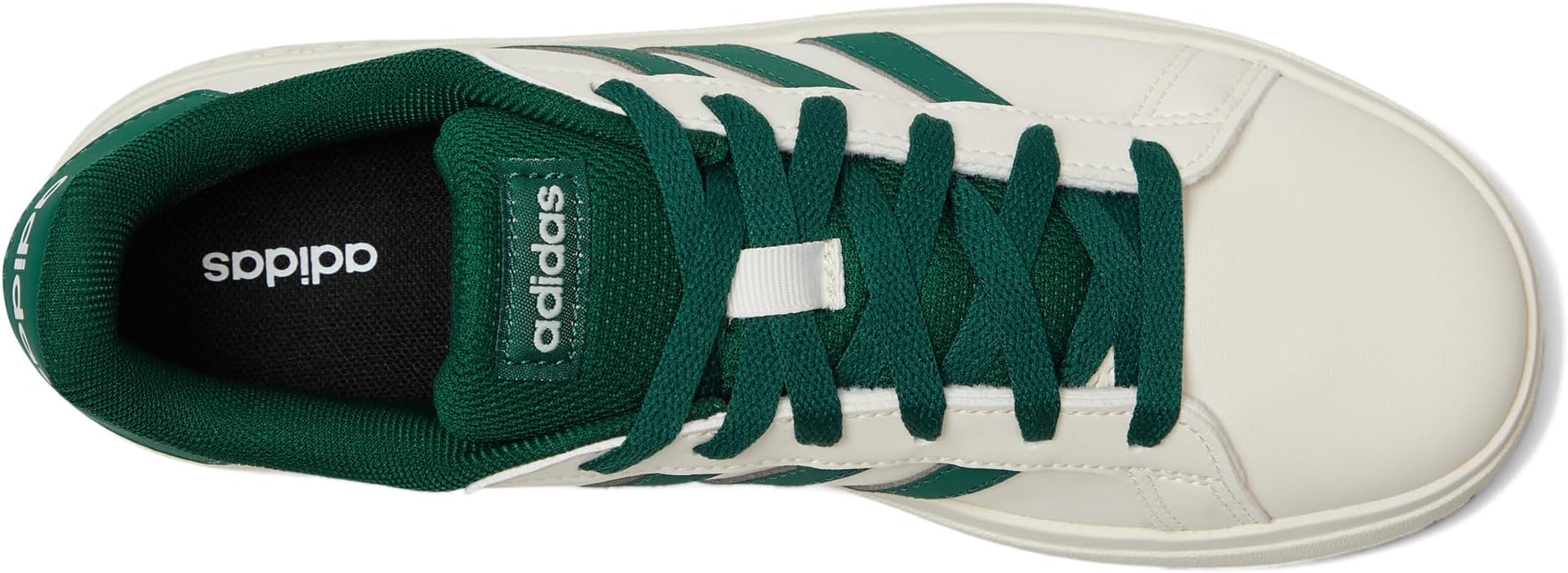 Кроссовки Adidas Kids Grand Court 2.0 Shoes, Off White/Collegiate Green/Black — фото 2