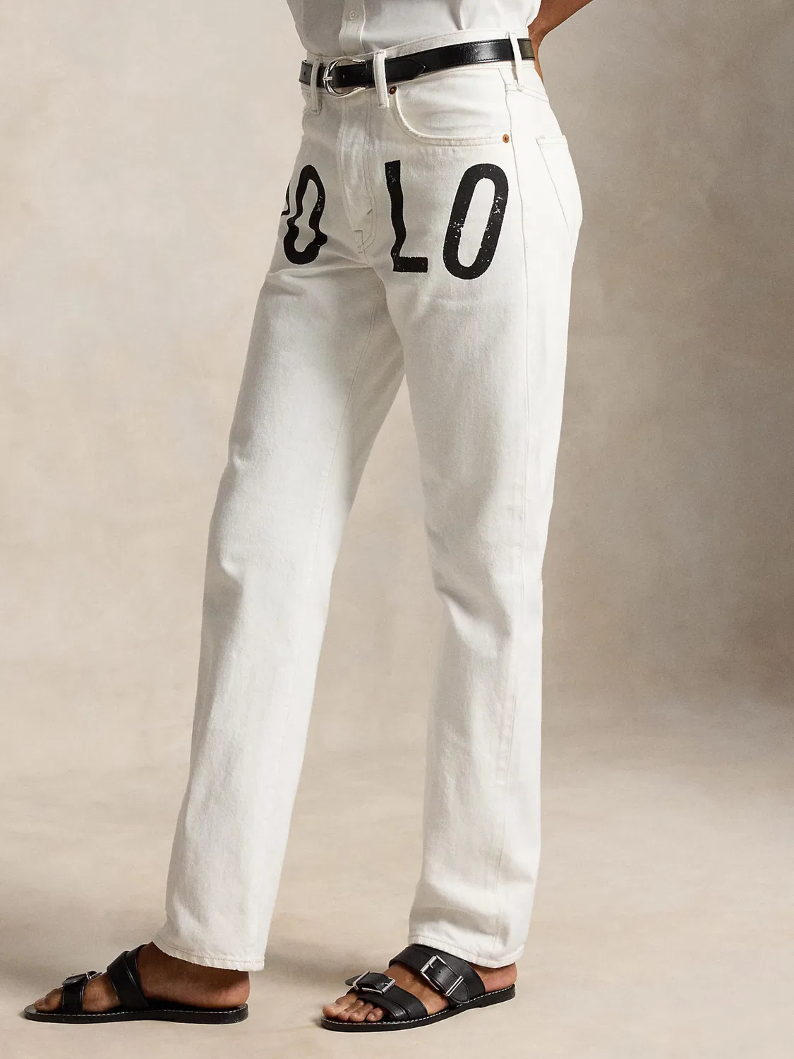 Джинсы свободного кроя Polo Ralph Lauren, White — фото 3