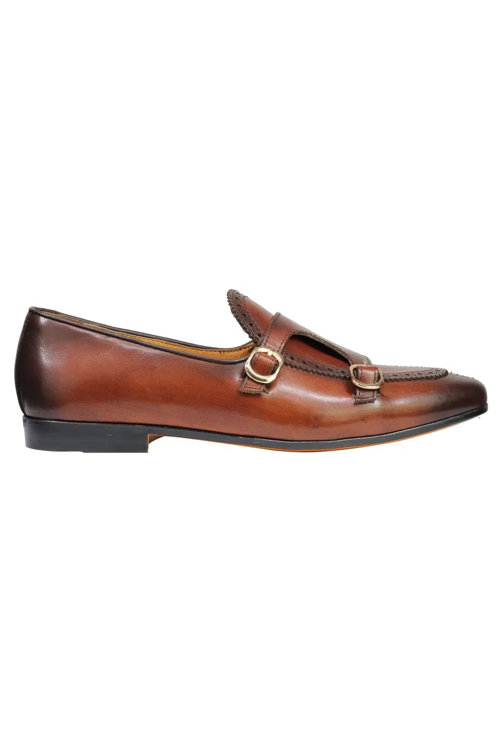 Туфли Leather Double Monk Strap Xposed, коричневый