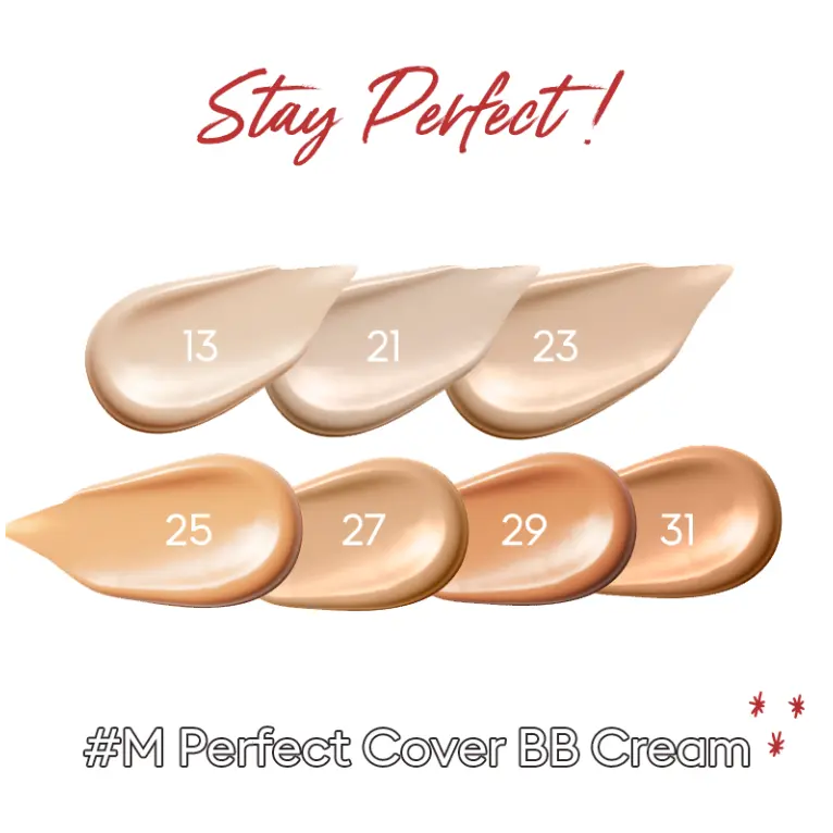 Bb-крем с фильтром spf42/pa+++ для лица 27 медовый бежевый Missha M Perfect Cover, 20 мл — фото 2