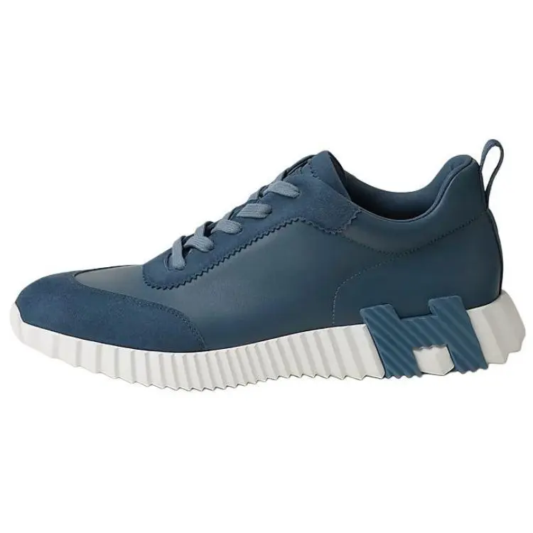 

HERMES Мужские синие кеды на низком ходу Bouncing