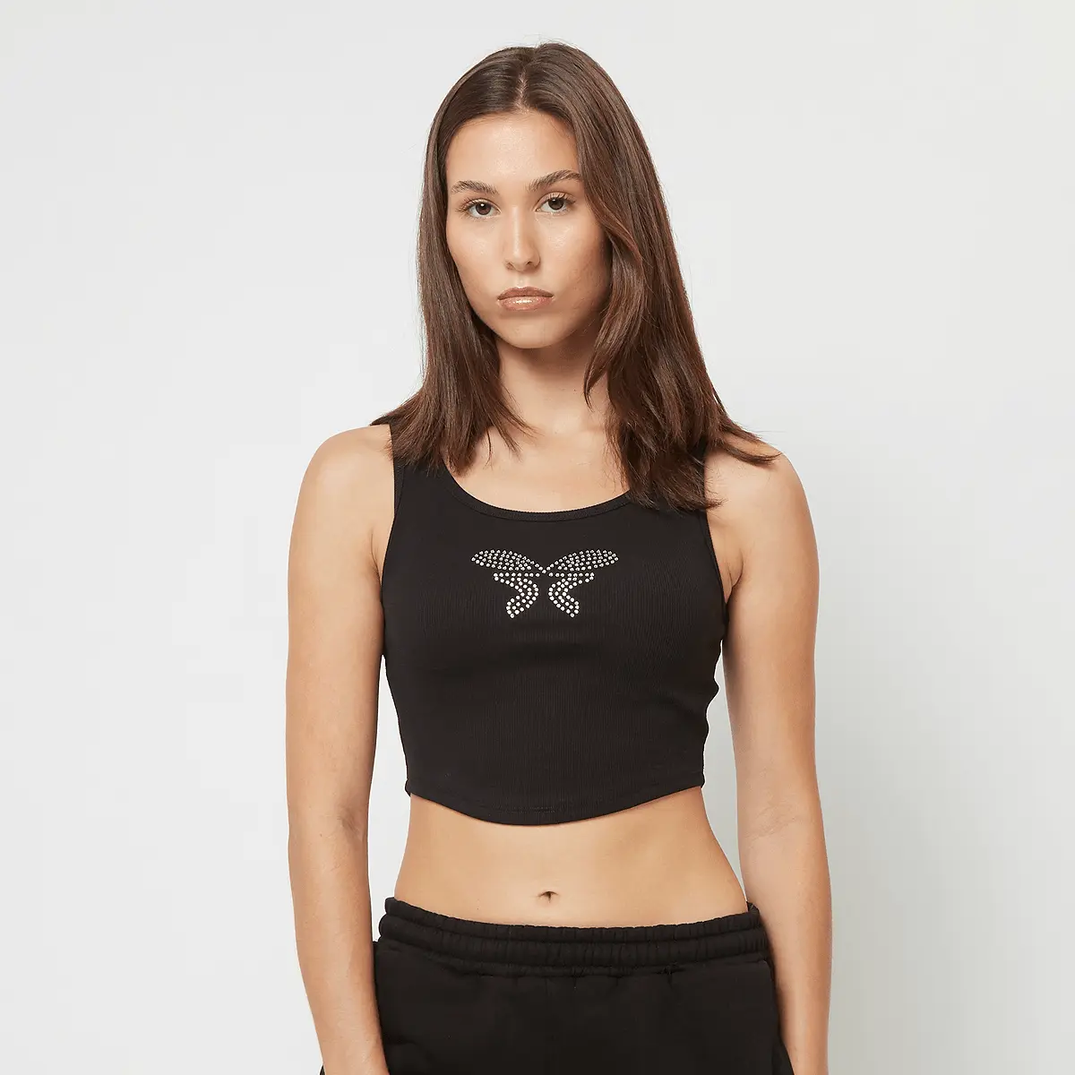 

Футболка Felicious Cropped Tanktop Rhinestones, черный