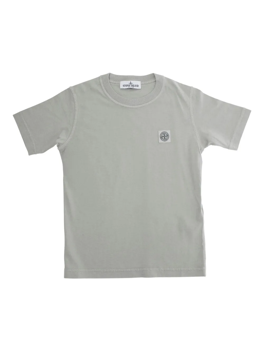 

Футболка с нашивкой-логотипом Stone Island Junior, серый