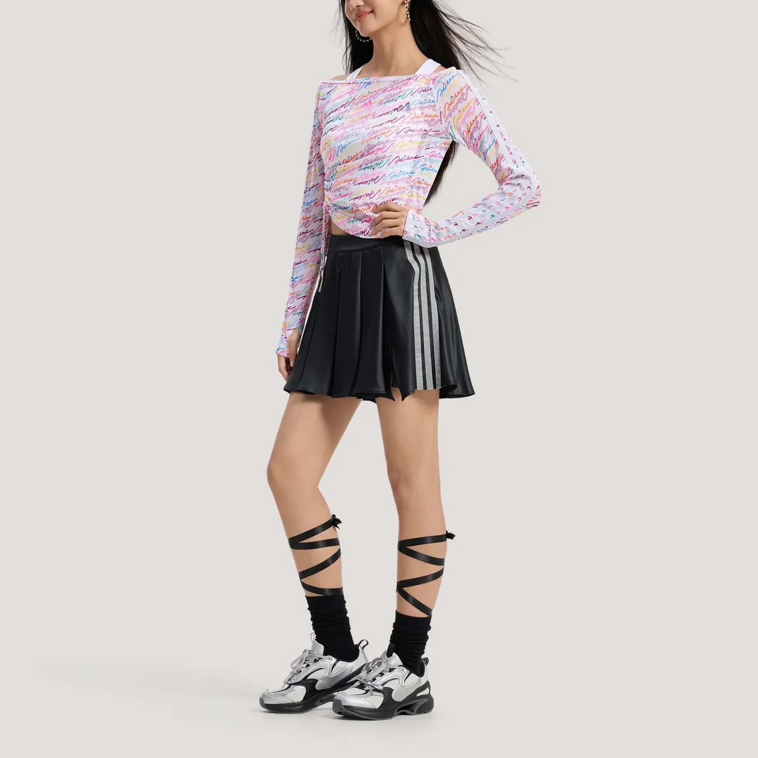 Adidas Футболка для танцев Women's White Boat Neck Moderate — фото 4