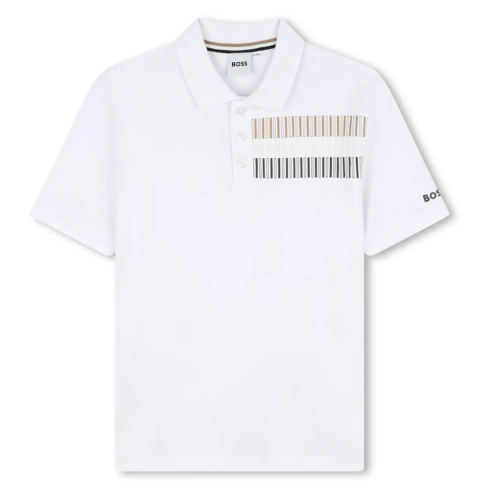 

Поло с коротким рукавом BOSS J52013, белый