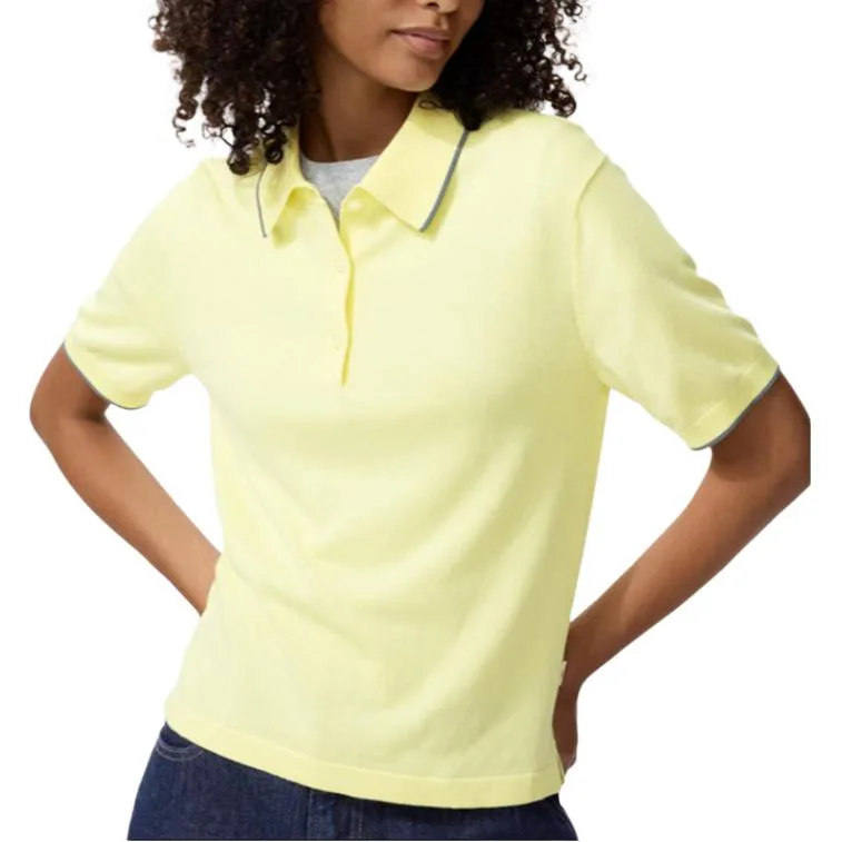 Футболка-поло JW Anderson SS26 женская UNIQLO, 41 Apricot Yellow — фото 3
